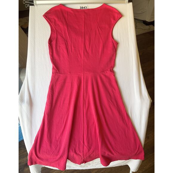 New York & Company Women Dress S Pink Fit Flare Sleeveless Knee Length Stretchy - Picture 11 of 11